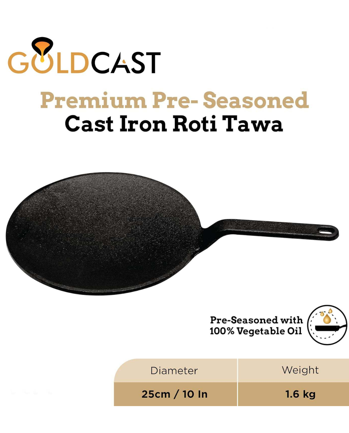 Cast iron roti tawa