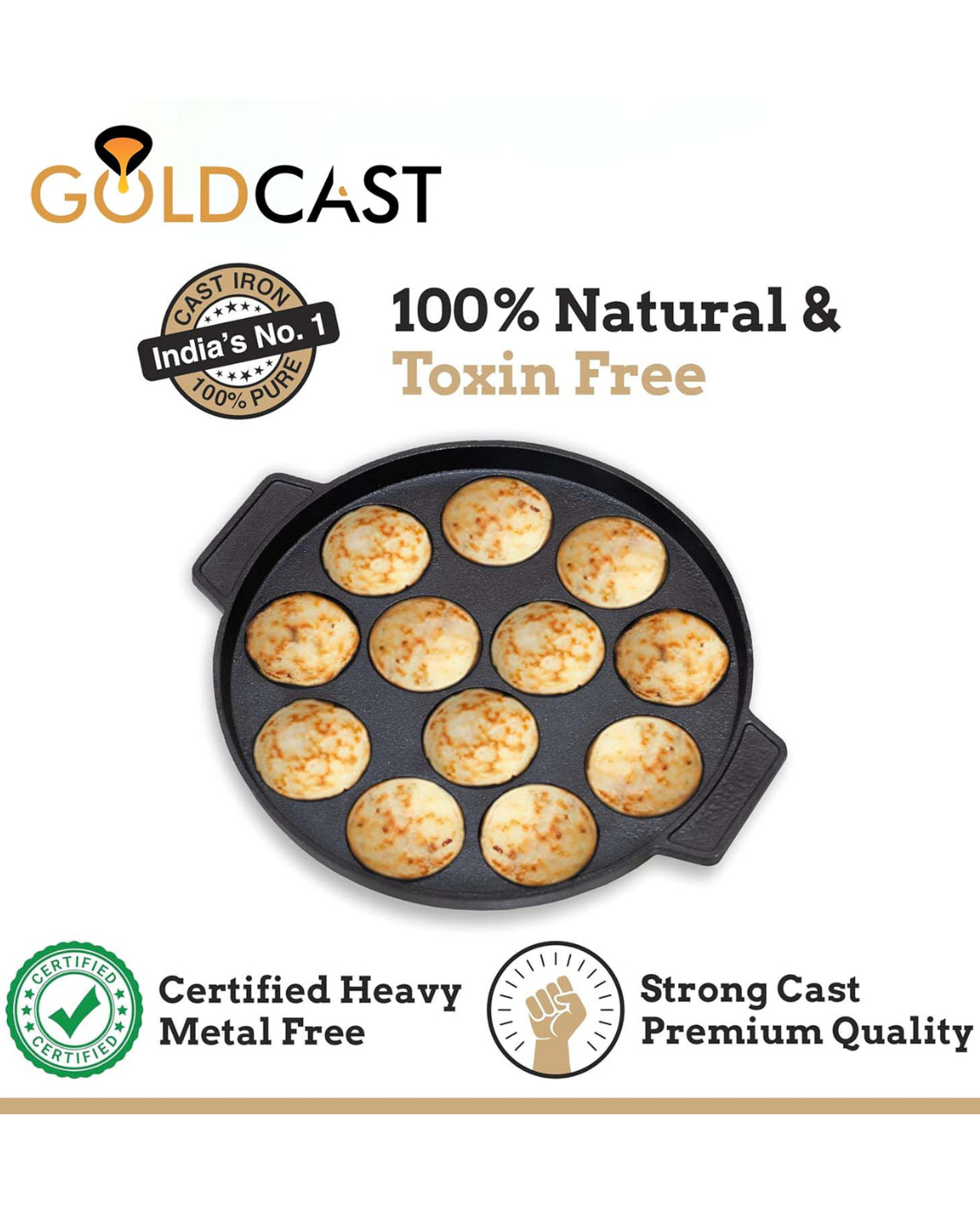 Cast Iron Appam Pan