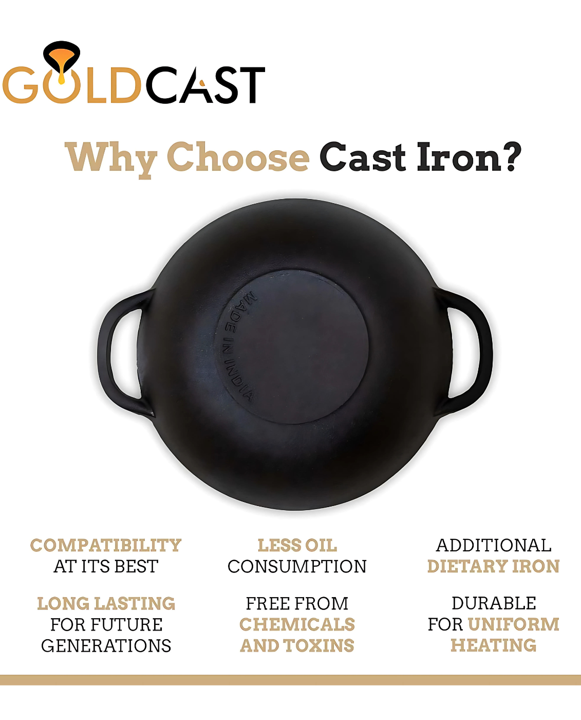 Cast iron Kadhai