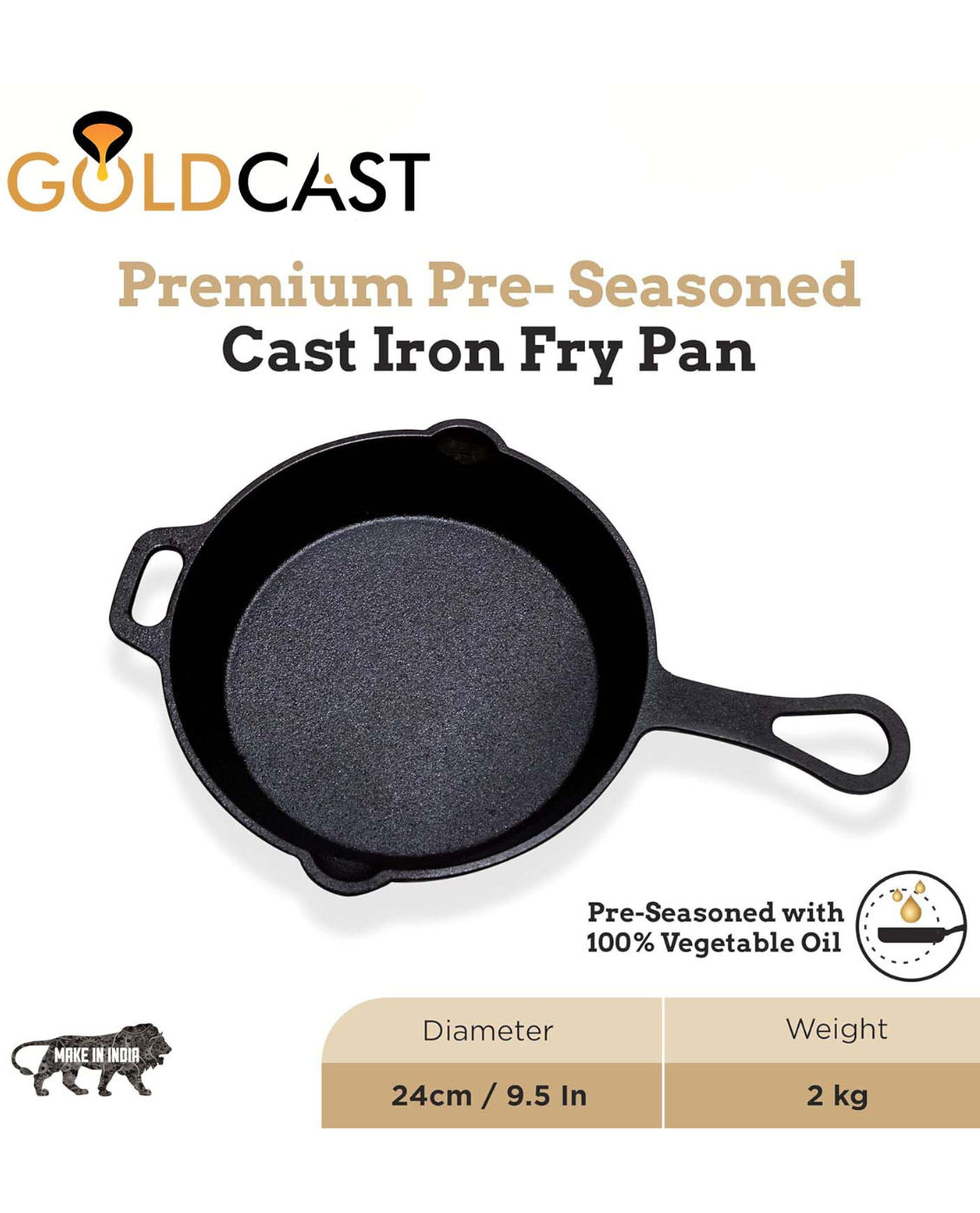 Cast iron fry pan
